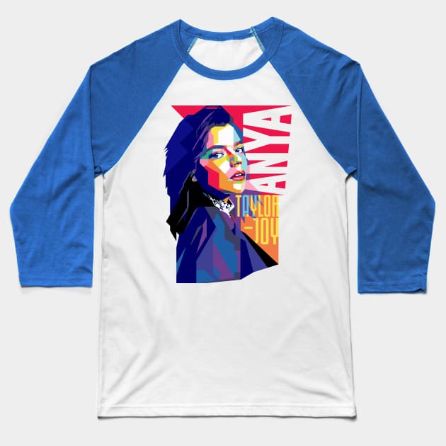 Anya Taylor-Joy Pop Art Baseball T-Shirt by Laksana Ardie Store